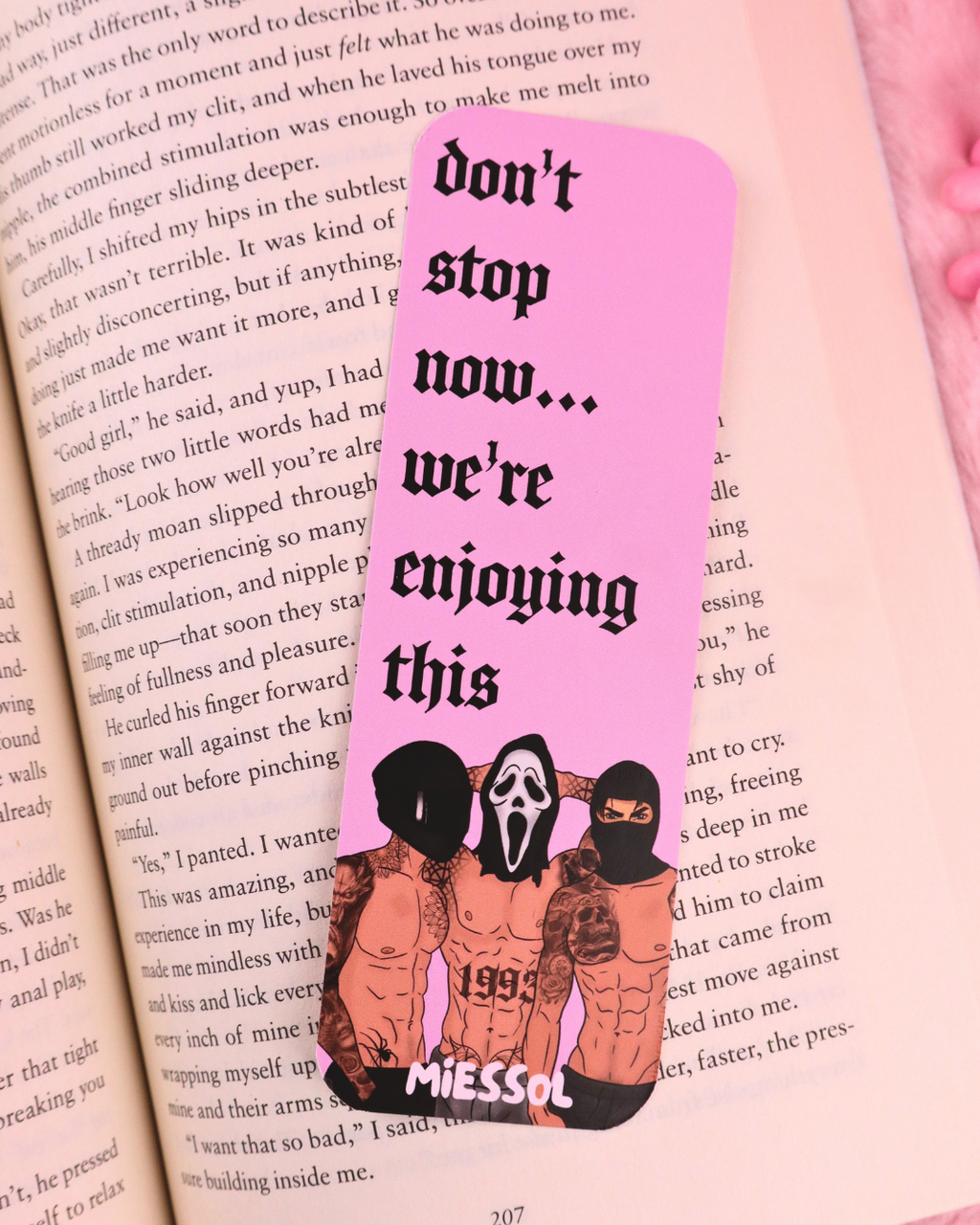 Masked Men Trio Bookmark for Dark Romance Readers