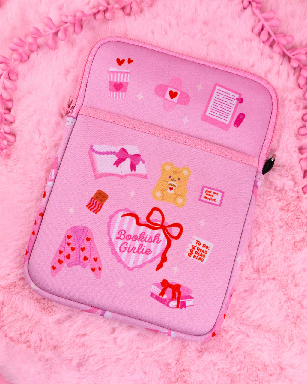 Cutie Pink E-reader/Book Sleeve for Romance Readers 
