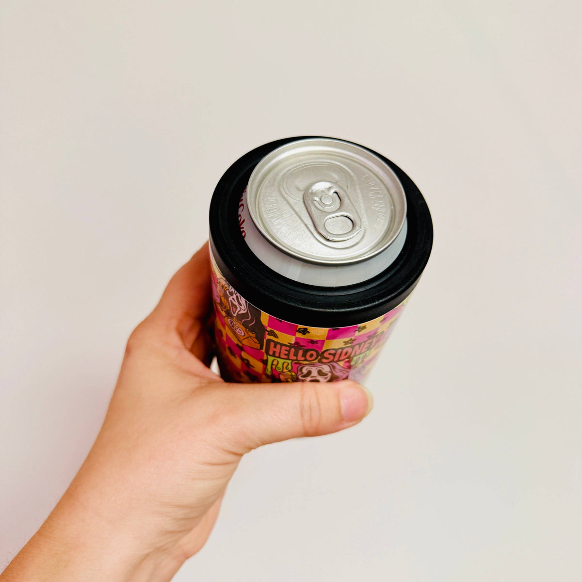 12 oz Can Cooler, Hello Sydney Pattern