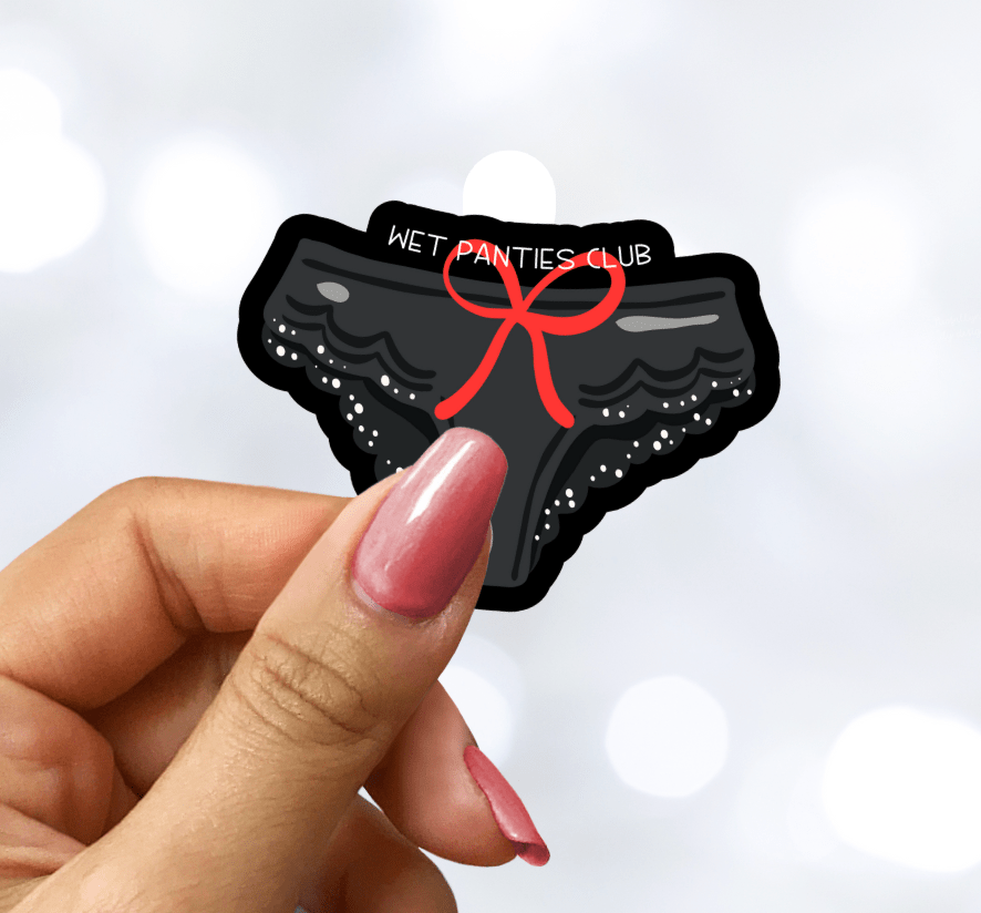 Wet Panties Club Smut Matte Vinyl Sticker – Durable Waterproof Bookish Decal