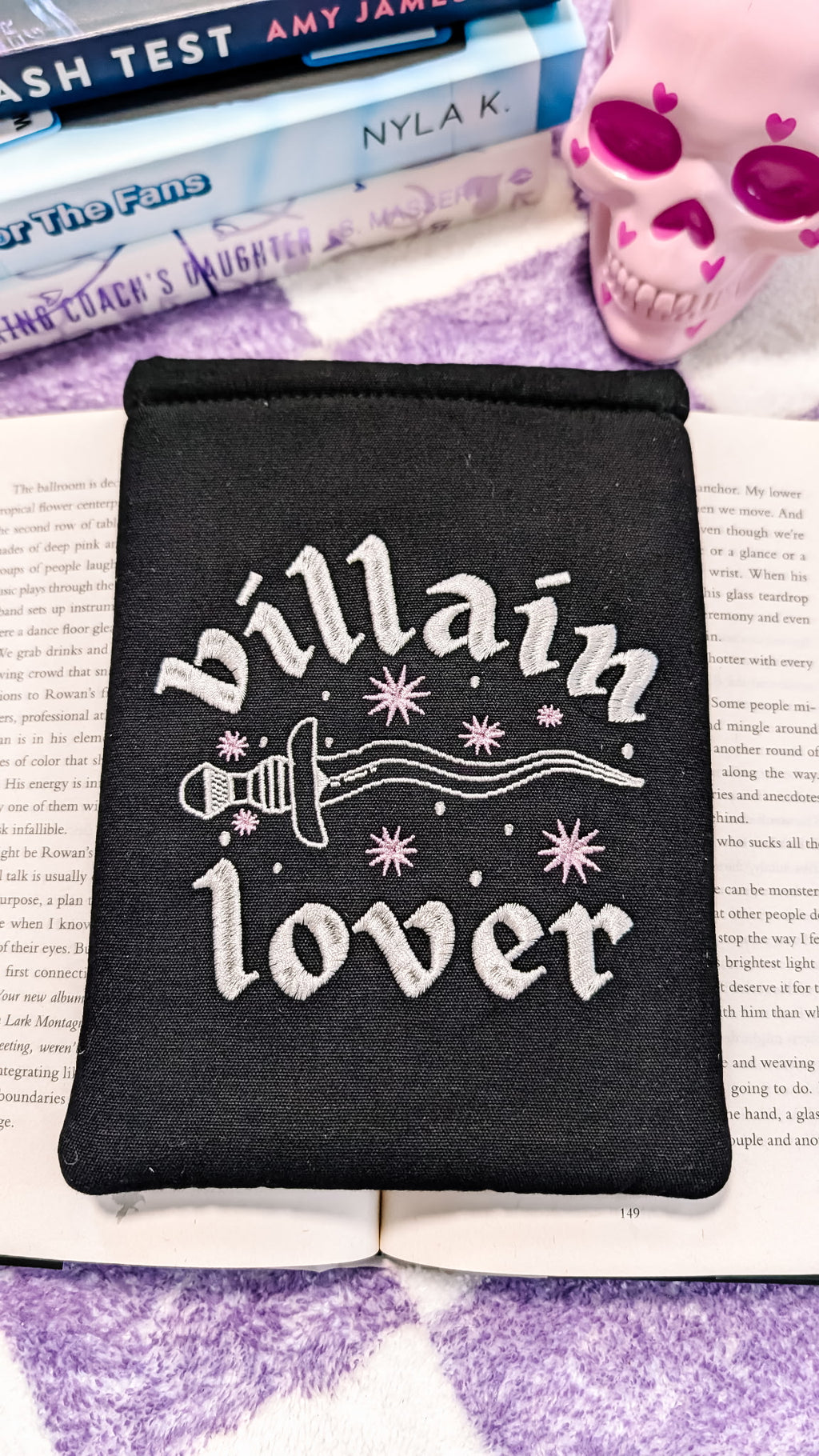 Villain Lover Embroidered Book Sleeve & Kindle Sleeve